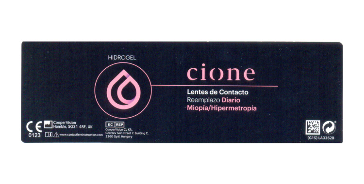 Cione HIDROGEL Diaria - Miopía-Hipermetropía (30 Lentillas)
