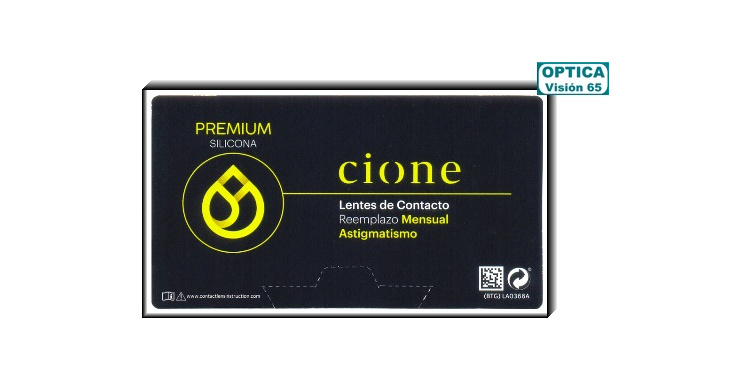 Cione PREMIUM SILICONA Mensual - Astigmatismo (3 Lentillas)