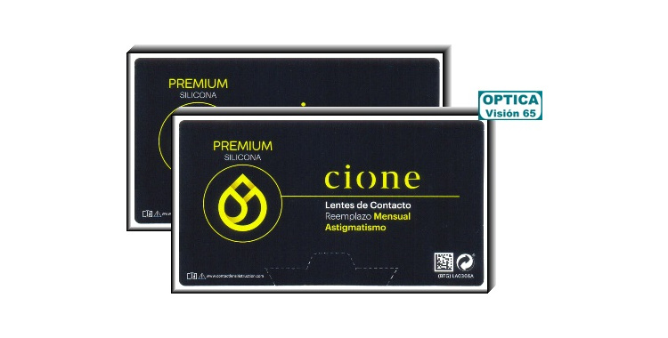 Cione PREMIUM SILICONA Mensual - Astigmatismo (6 Lentillas) 2x3 Pack