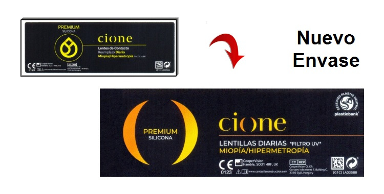 Cione PREMIUM SILICONA Diaria - Miopía-Hipermetropía (30 Lentillas)
