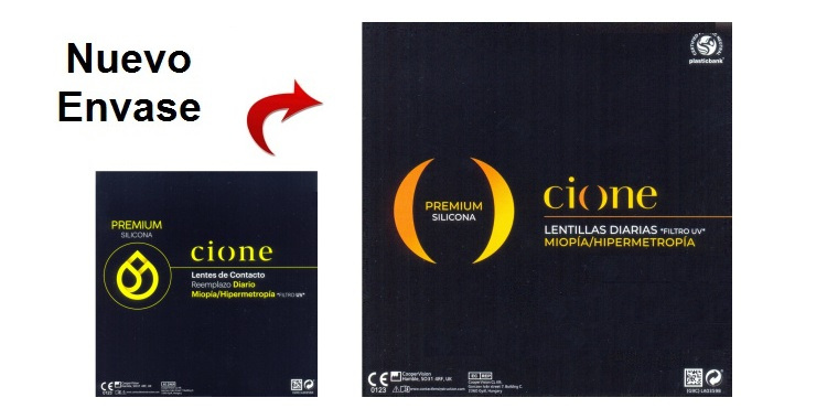 Cione PREMIUM SILICONA Diaria - Miopía-Hipermetropía (90 Lentillas)