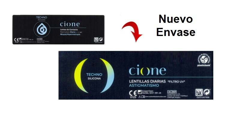 Cione TECHNO SILICONA Diaria - Miopía-Hipermetropía (30 Lentillas)