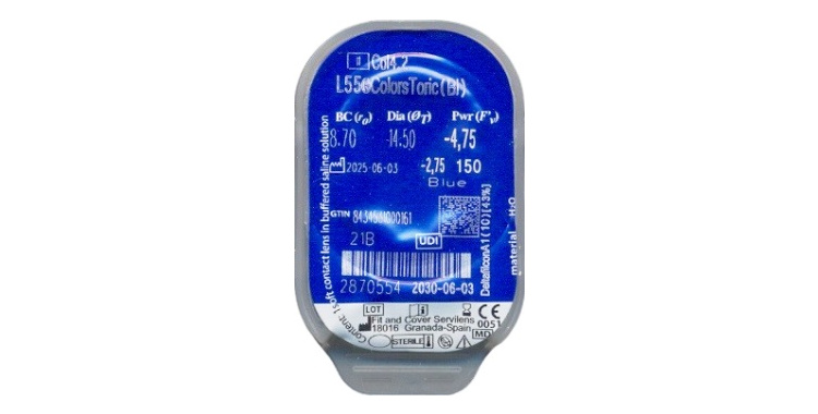 Lens 55 Toric Colors RX (1 Lentilla)