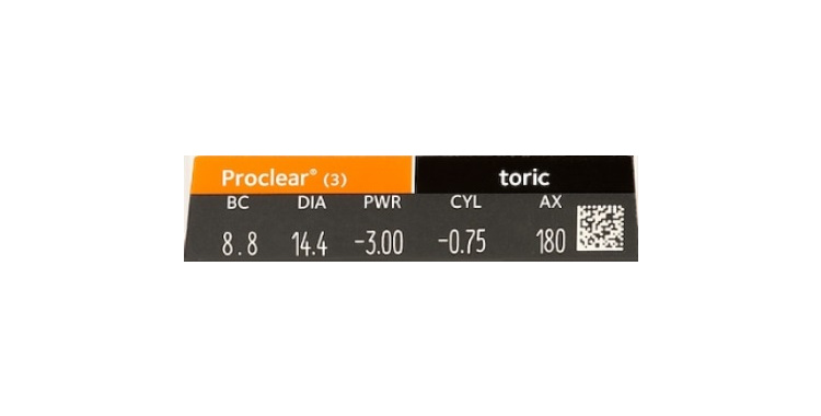 Proclear Toric (3 Lentillas) - Omafilcon B PC Toric (3 Lentillas)