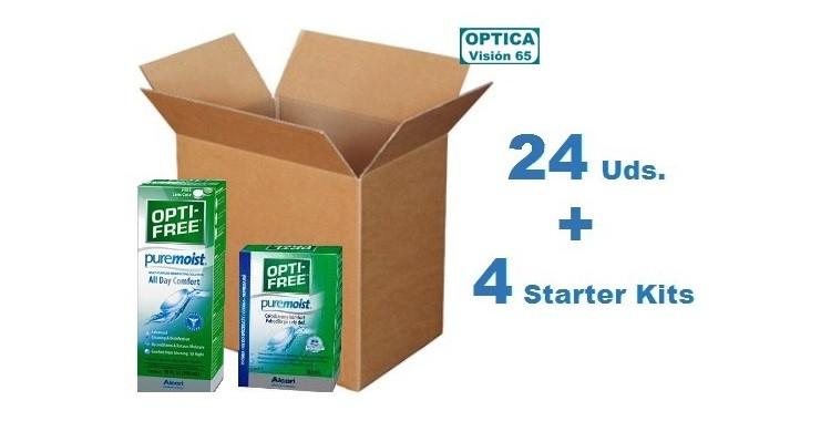 Opti-Free Pure Moist 300ml x 24 Pack + 4 Starter Kits